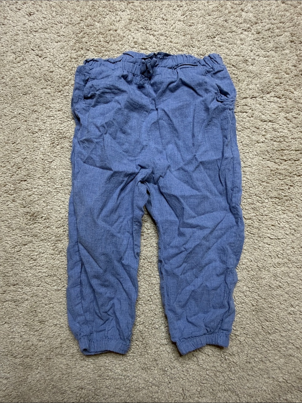 H&M Baby Chambray Blue Elastic Waist Pants